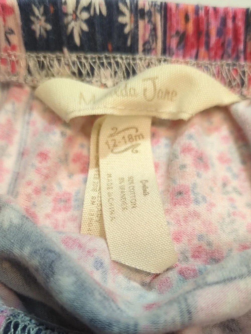 Matilda Jane Pink Floral Patchwork Diaper Cover — Free with Pirchase